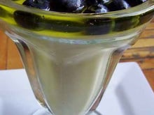 Verrine au fromage blanc, bleuets et gelée au citron