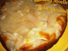 Gâteau moelleux  amande/poires