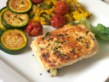 Cake aux légumes grillés et poulet