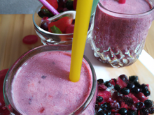 Smoothie fruits rouges