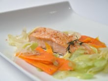 Saumon vapeur et ses légumes