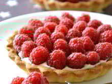 Tartelettes framboises et mascarpone (et choco bien planqué)