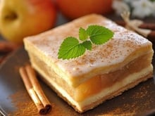 Gâteau pommes, poires, raisins et cannelle