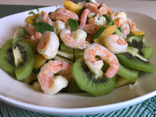 Salade de gambas aux kiwi