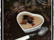 Crème de cocos au magret fumé et à l'huile de truffe