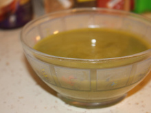 Velouté vert au radis noir