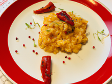 Rissoto safranée au poivron rouge  ma facon