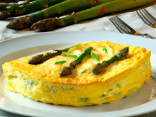 Omelette souflée aux asperges