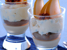 Verrines gorgonzola - poires