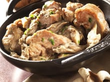 Blanquette de dinde aux champigons