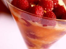 Salade de fruits façon Coktail - Melon Framboise Amande