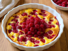 Clafoutis aux framboises.