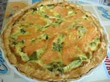 Tarte poireaux et saumon fumé