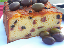 Cake olives & lardons