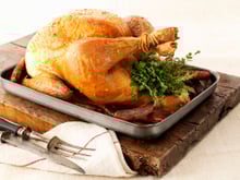Dinde farcie et pochée