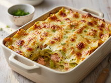 Lasagnes poireaux et saumon