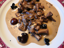 Sauté de chapon sauce foie gras et morilles
