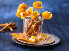 Sucettes d'abricots secs au foie gras