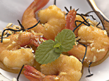 Gambas exotiques à la noix de coco