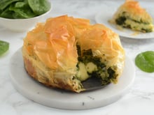 Tarte filo aux épinards et au from'chaud