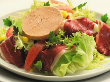 Salade gourmande au foie gras