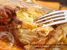 Gigot de sept heures, sauce au chocolat