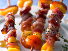 Brochettes de Magret de canard et Gambas à l'abricot