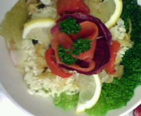 Salade d'oignons rouges et wakamé à l'orange