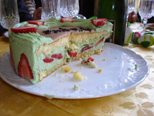 Fraisier à la pistache pâtissier
