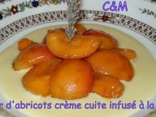 Poêlée d'abricots et sa crème cuite infusée à la lavande