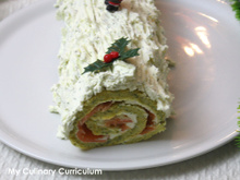 Bûche de Noël salée au saumon fumé en trompe-l'œil