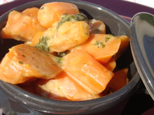 Carottes glacées à la crème