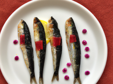 Sardines marinées au chèvre frais