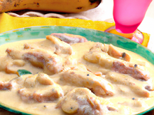 Chapon aux bananes et lait de coco