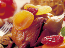 Chapon aux fruits secs
