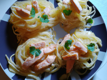 Pâtes au saumon économiques