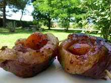 Brochettes de magret de canard aux abricots à griller