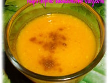 Velouté coco, carottes et lentilles corail