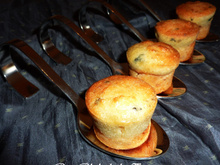 Financiers salés au roquefort Papillon et saumon