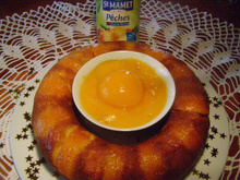 Couronne  aux pêches (façonTatin )