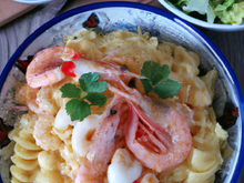 Salade de pâtes plomb aux crevettes