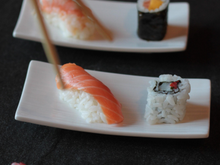 Sushis, makis et futomakis : saumon et Saint-Jacques