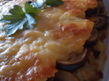 Lasagnes aux champignons et aubergine