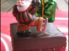 Bouchées framboises ganache noire