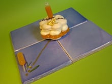 Fleur de macaron aux parfums d'été....abricot, romarin et lavande