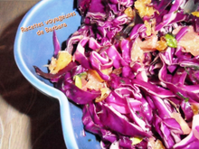 Salade de chou aux pistaches pamplemousse orange