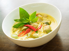 Joue de lotte au curry et lait de coco