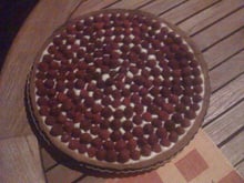 Tarte aux framboises crème patissière
