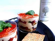 Tiramisu au parmesan et tomates confites
