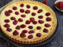 Tarte aux framboises et au mascarpone